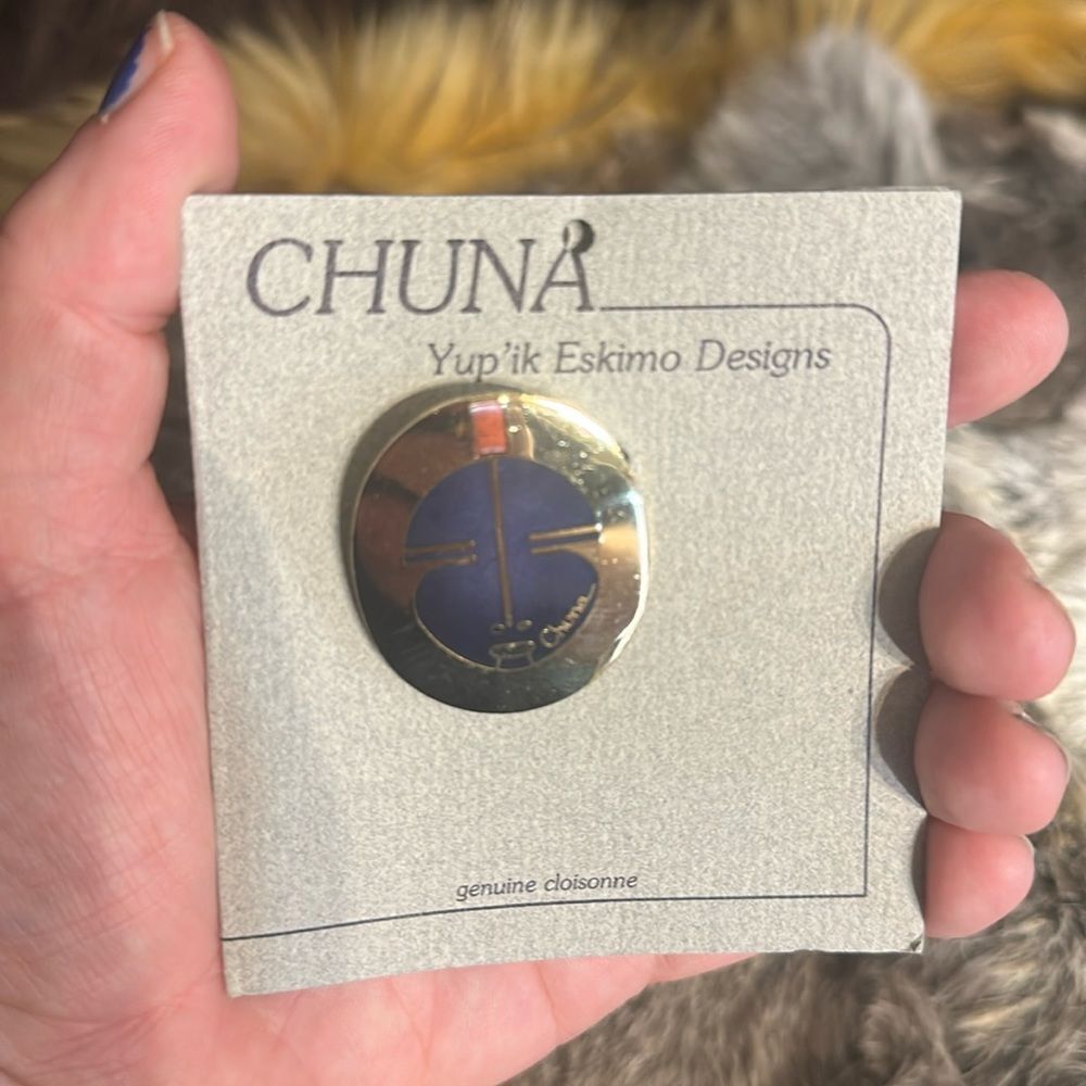 Chuna yupik Eskimo designs brooch NEW (UBUP1) vintage